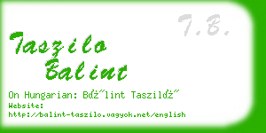 taszilo balint business card